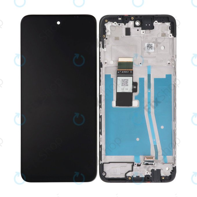 Schermo per Motorola Moto G53 5G, Ink Blue, Vetro touch con cornice