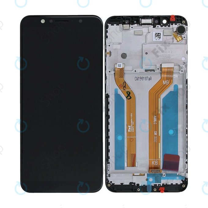 Schermo per Asus Zenfone Max Pro ZB602KL, Deepsea Black, Vetro touch con cornice, 90AX00T1-R20010, Genuine Service Pack
