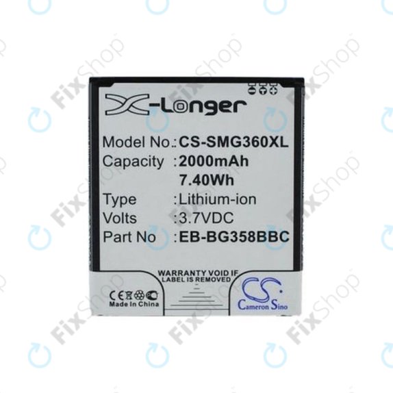 Batteria per Samsung Core Lite, EB-BG358BBC, EB-BG358BBE, 2000mAh, HQ