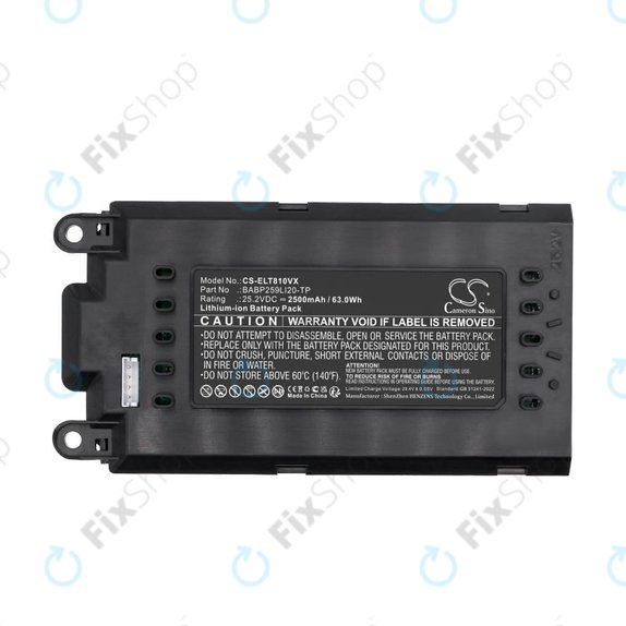 Batteria per Electrolux Well Q8, WQ81-3OMB WQ81-PANIM BABP259LI20-TP, Li-Ion, 2500mAh, 25.2V, HQ