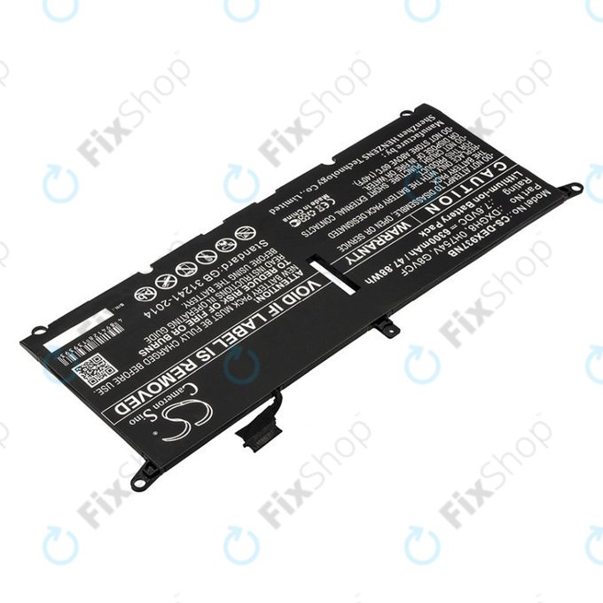 Batteria per Dell XPS 13 9370, DXGH8, Li-Ion, 6300mAh, 7.6V, HQ