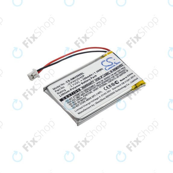 Batteria per Sena SMH-5, ICP40/25/40P, Li-Pol, 3.7V, 350mAh, HQ