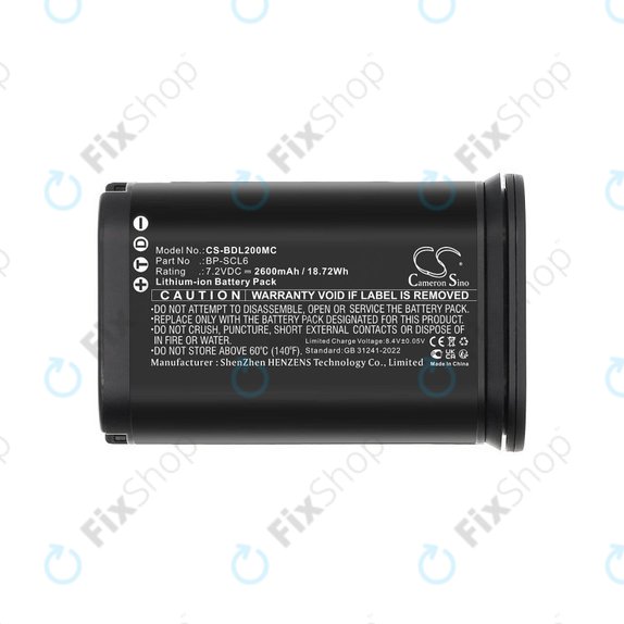Batteria per Leica Q2, Q3, SL2, SL2s, BP-SCL6, Li-Ion, 2600mAh, 7.2V, HQ