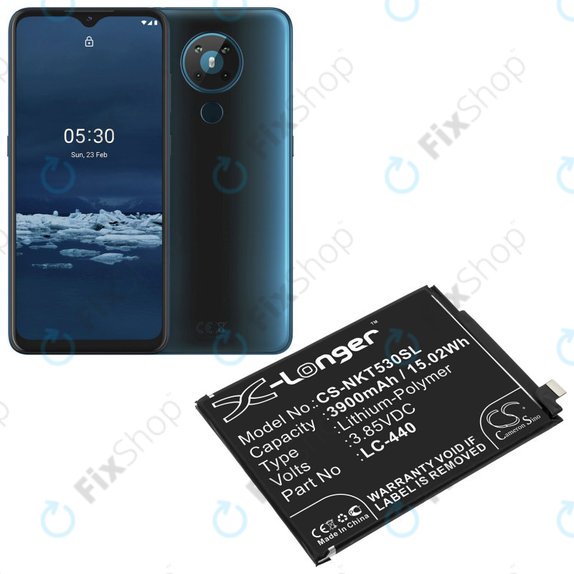 Batteria per Nokia 5.3, 3900mAh, Li-Pol, 3.85 V, LC-440, HQ