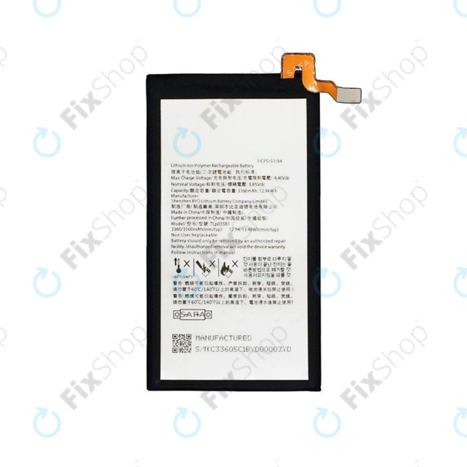 Batteria per Blackberry Key2, TLP035B1, 3500mAh