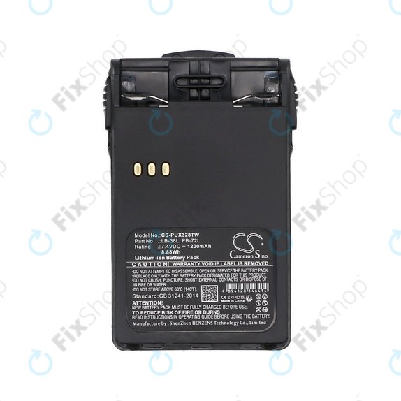 Batteria per ADI AT-46, Baojie BJUV22, Huntec HT-3688, LB-38L, Li-Ion, 1200mAh, 7.4V, HQ