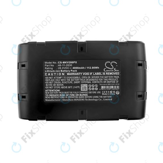 Batteria per Milwaukee 0721-20, V28 Vc, Wurth Bs 28-A Combi, 48-11-2830, Li-Ion, 4000mAh, 28V, HQ