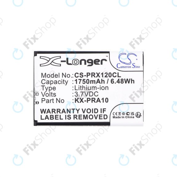 Batteria per Panasonic KX-PRX110, 120, 150, KX-PRA10, Li-Ion, 1750mAh, 3.7V, HQ