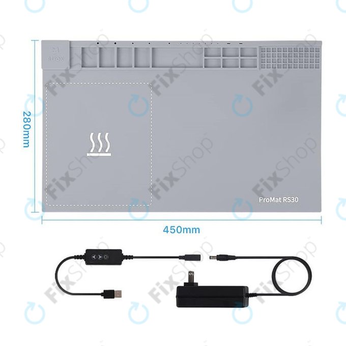 Tappetino riscaldante separatore schermo LCD 45 x 28 cm, Refox ProMat RS30