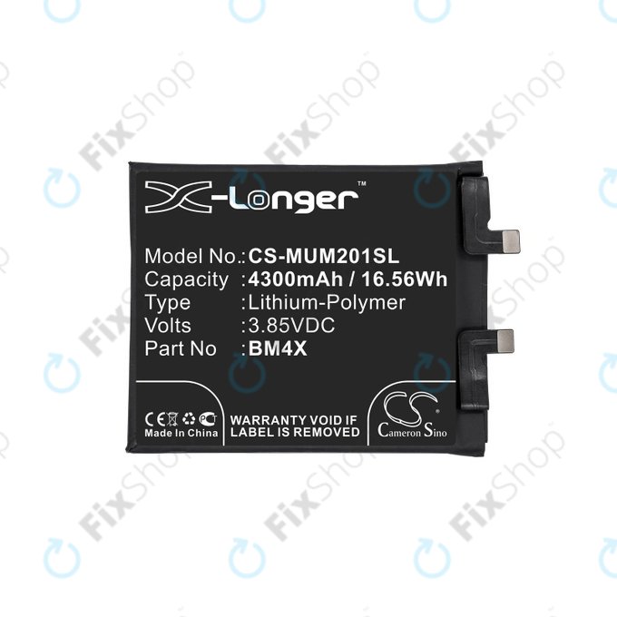 Batteria per Xiaomi Mi 11, 4300mAh, Li-Pol, 3.85 V, BM4X, HQ