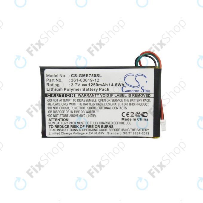 Batteria per Garmin Edge 605, 705, 361-00019-12, 1250mAh, HQ