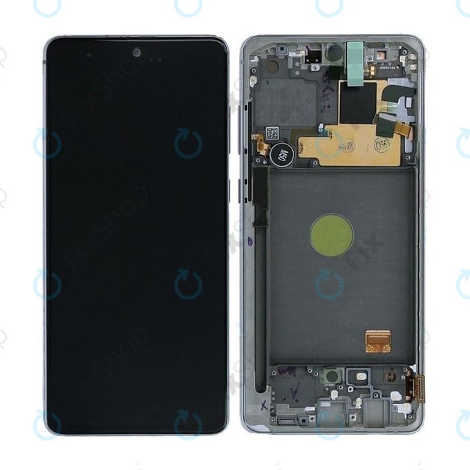 Schermo per Samsung Note 10 Lite N770F, Aura Glow, Vetro touch con cornice, GH82-22055B, GH82-22193B, GH82-22194B, GH82-22192B, Genuine Service Pack