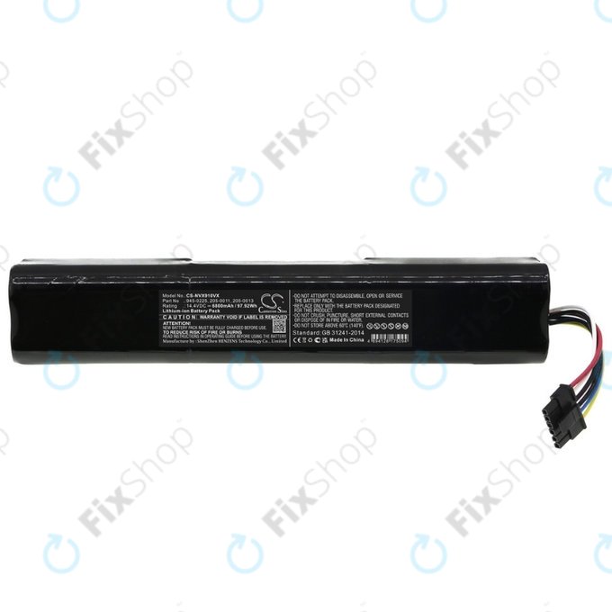 Batteria per Neato Botvac D3, D4, D5, D6, D7-seriess, 945-0225, 205-0011, 205-0013, Li-Ion, 6800mAh, 14.4V, HQ