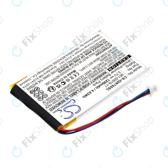 Batteria per Garmin Nüvi 700, 710, 760, 765, Nüvi 3590, 361-00019-11, Li-Pol, 1250mAh, 3.7V, HQ