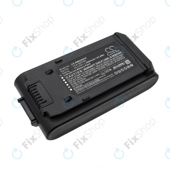 Batteria per Samsung Bespoke Jet, Bespoke Jet Complete, 2500mAh, Li-Ion, 25.2V, VCA-SBTA95, HQ, 2500mAh