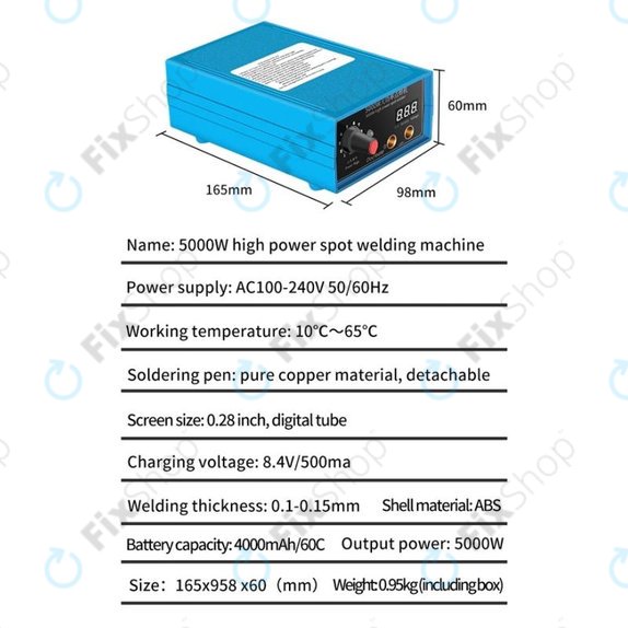 Kit saldatrice a punti mini DIY 4000 mAh, Docreate HPSW 5000W