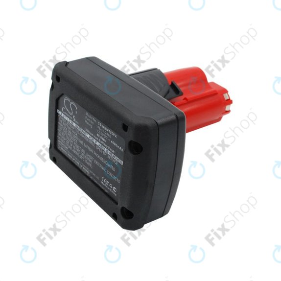 Batteria per Milwaukee M12 B4 Redlithium, 48-11-2440, Li-Ion, 4000mAh, 12V, HQ