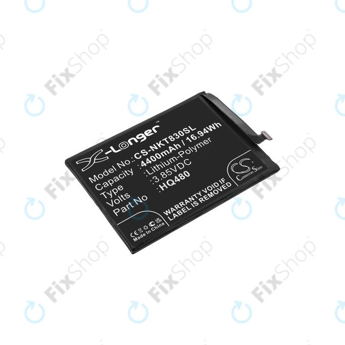 Batteria per Nokia 8.3 2020 5G, HQ480, Li-Pol, 3.85V, 4400mAh, HQ