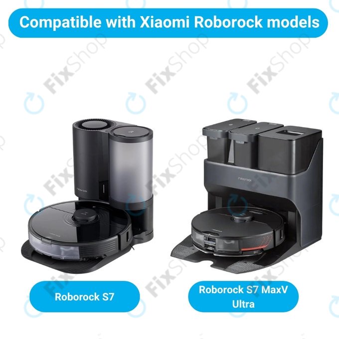 Set di ricambi per Xiaomi Roborock S7, S7 MaxV Ultra (1x spazzola principale, 2x filtro, 2x spazzola laterale - Black)