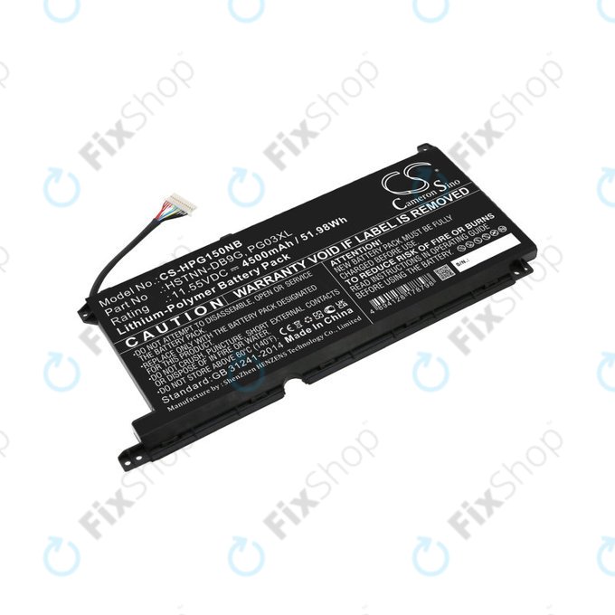Batteria per HP Pavilion Gaming 15, 16, Spectre X360 15, 3ICP6/60/72, Li-Pol, 4500mAh, 11.55V, HQ