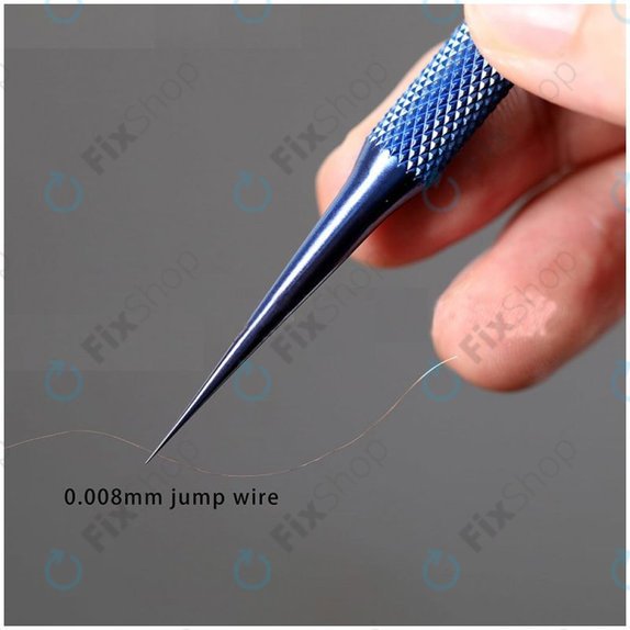 Pinzetta in lega di titanio con testa dritta 0,1 mm per ponticelli di precisione, 2UUL BlueT