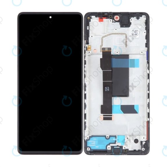 Schermo OLED per Xiaomi Redmi Note 12 Pro 5G, Midnight Black, Vetro touch con cornice