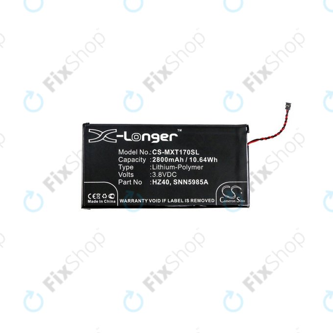 Batteria per Motorola Moto Z2 Play XT1710-09, 2800mAh, Li-Pol, 3.8 V, HZ40, HQ