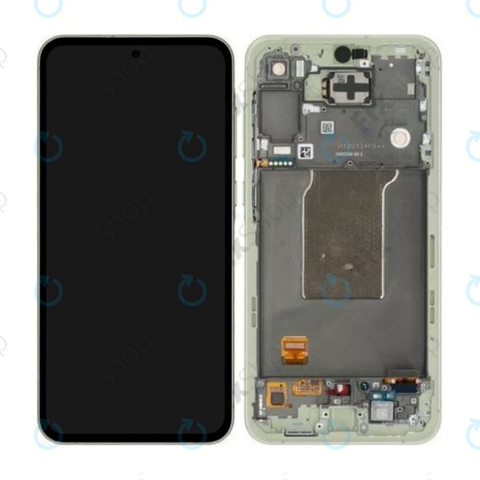 Schermo per Samsung A55 A556B, Awesome Lemon, Vetro touch con cornice, GH82-34305D, Genuine Service Pack