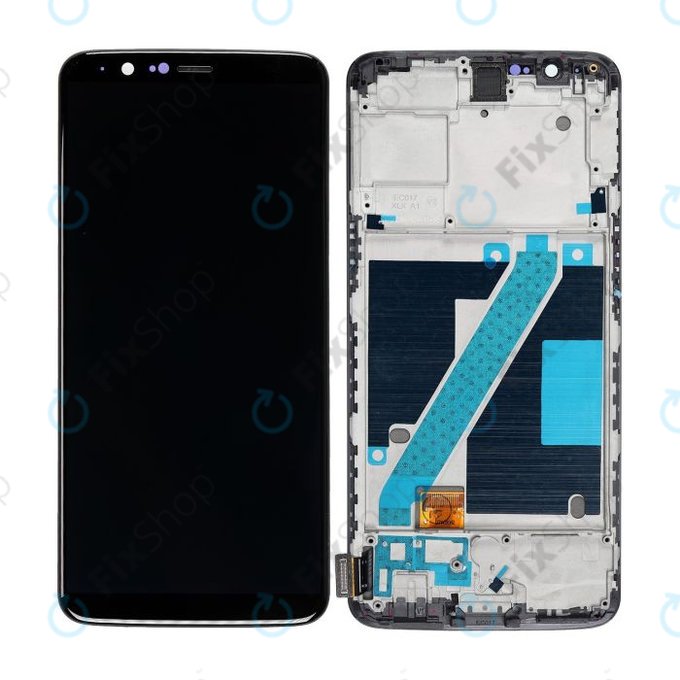 Schermo OLED per OnePlus 5T, Black, Vetro touch con cornice