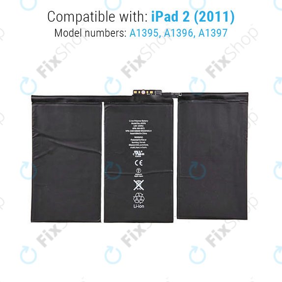 Batteria per iPad 2, 6500mAh