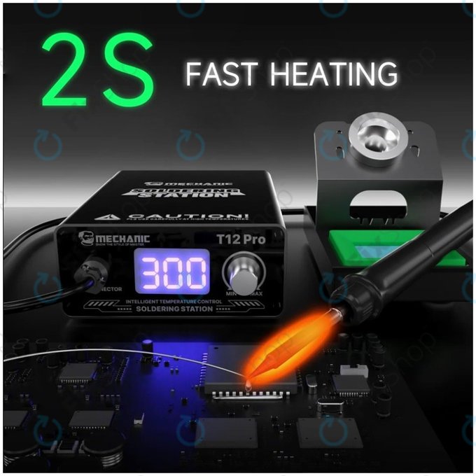 Stazione saldante digitale, Mechanic T12 Pro, Black