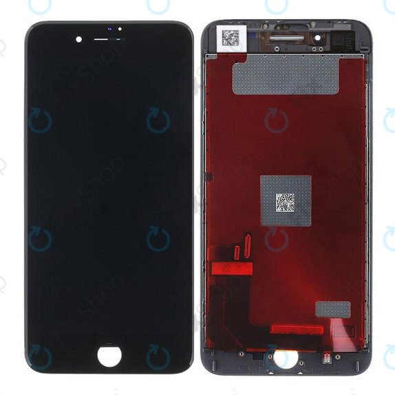 Schermo per iPhone 8 Plus, Black, Vetro touch con cornice