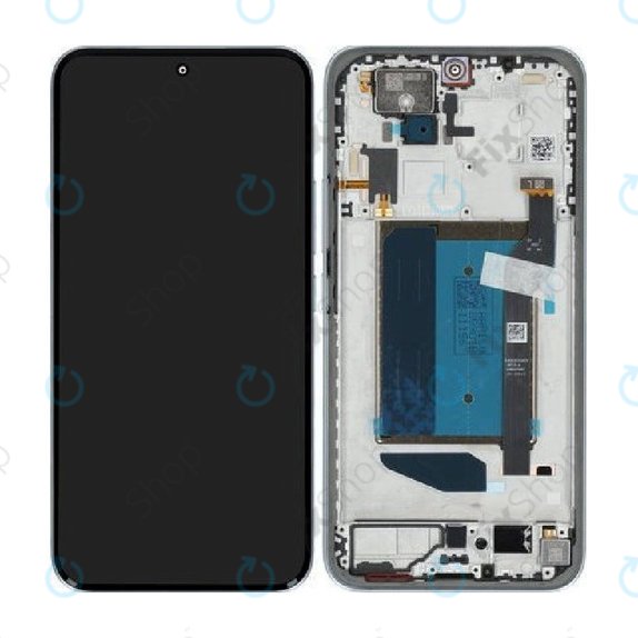 Schermo per Xiaomi Redmi Note 15 Pro+ 5G, Glacier Blue, Vetro touch con cornice, 5600240P16U00, Genuine Service Pack