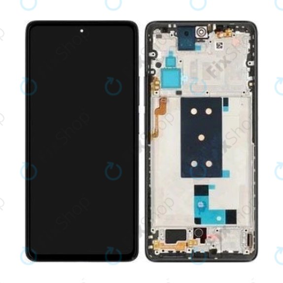 Schermo OLED per Xiaomi Poco F4 5G 22021211RG, 22021211RI, Night Black, Vetro touch con cornice