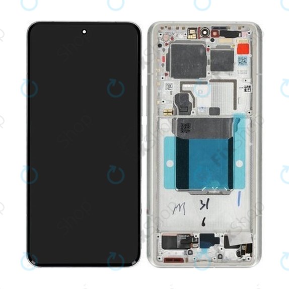 Schermo per Xiaomi 14 Ultra, White, Vetro touch con cornice, 56000600N100, Genuine Service Pack