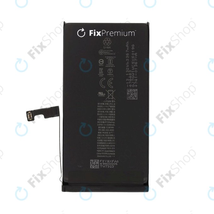 Batteria per iPhone 15, A3018, 3349mAh, FixPremium