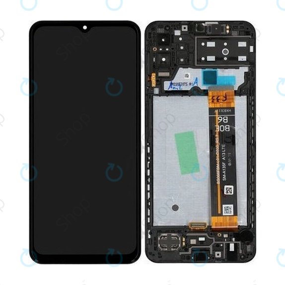 Schermo per Samsung M13 M135F, Vetro touch con cornice, GH82-29132A, GH82-29133A, Genuine Service Pack