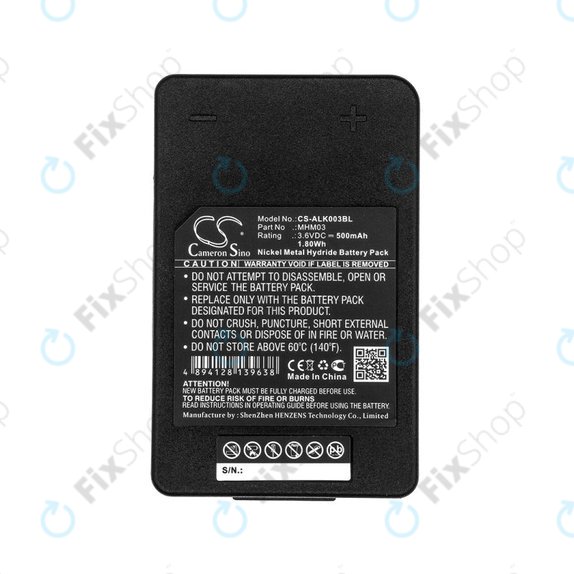 Batteria per Autec LK Neo, MHM03, R0BATT00E11A0, Ni-MH, 500mAh, 3.6V, HQ
