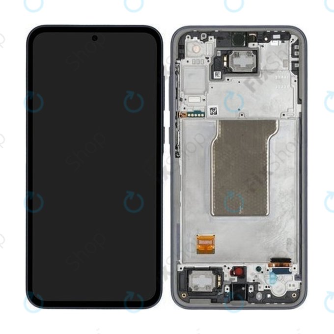 Schermo per Samsung A35 A356B, Awesome Navy, Vetro touch con cornice