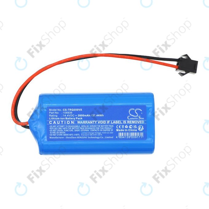 Batteria per Tesla Robostar IQ550, 106936, Li-Ion, 2600mAh, 14.4V, HQ