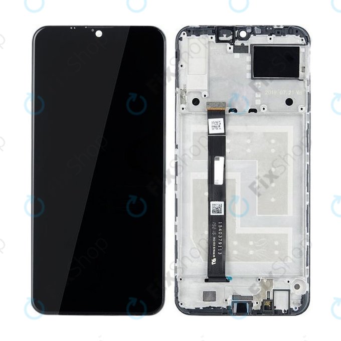 Schermo per Lenovo K10 Note, Black, Vetro touch con cornice