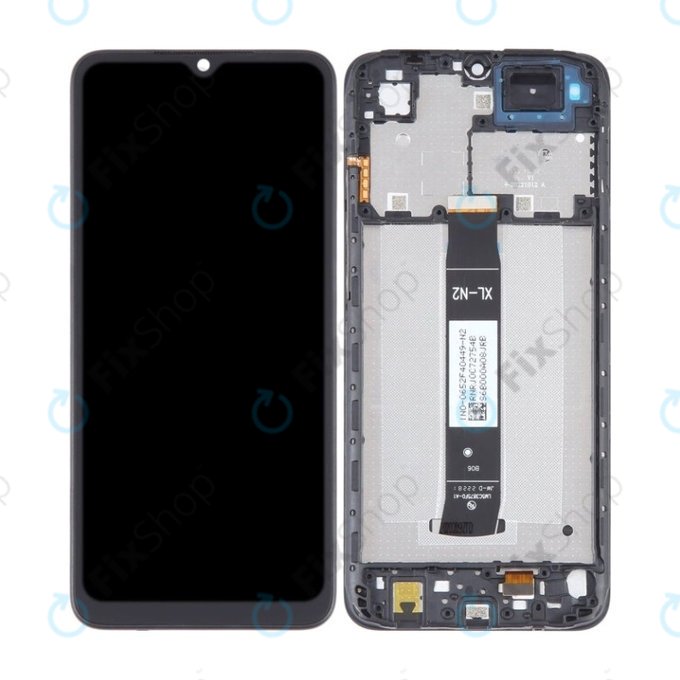 Schermo per Xiaomi Redmi A2, Onyx Black, Vetro touch con cornice
