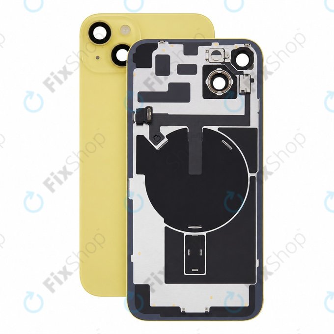 Vetro scocca posteriore per iPhone 14 Plus, Yellow, Pulled A