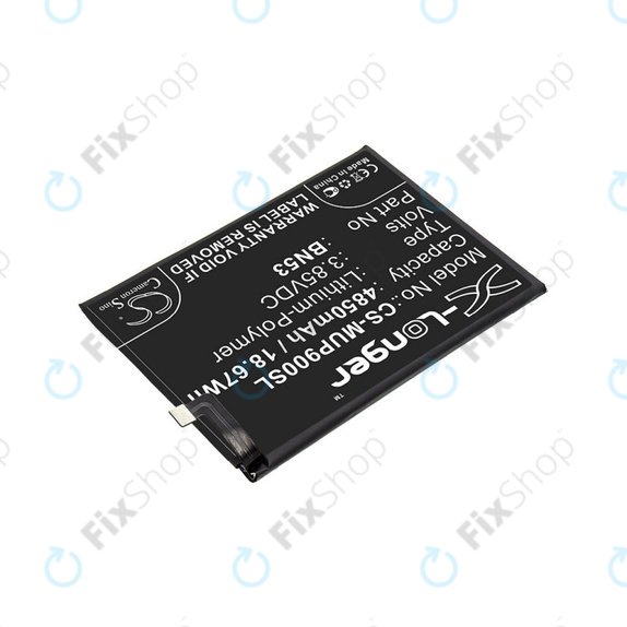 Batteria per Xiaomi Redmi Note 9 Pro, 4850mAh, Li-Pol, 3.85 V, BN53, HQ