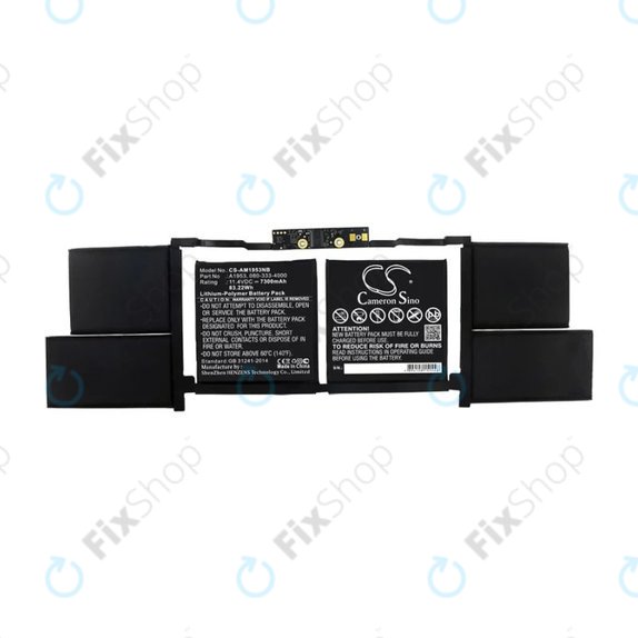 Batteria A1953 per MacBook Pro 15" A1990 (2018 - 2019), 7300mAh, HQ