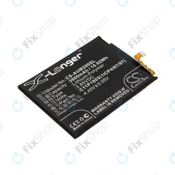 Batteria per Asus Zenfone Max M2, C11P1805, 1ICP4/67/87, Li-Pol, 3.85V, 3900mAh, HQ