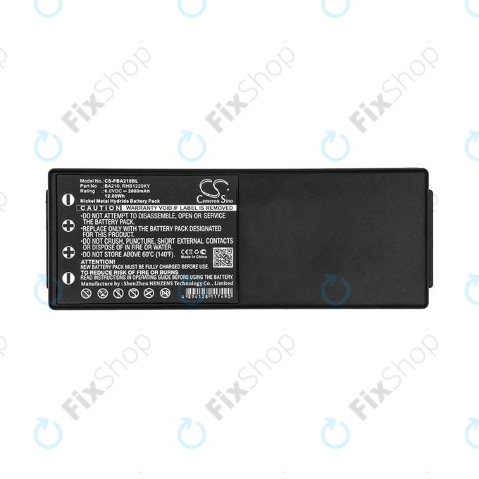 Batteria per HBC Radiomatic BA, RHB1220KY, Ni-MH, 2000mAh, 6V, HQ