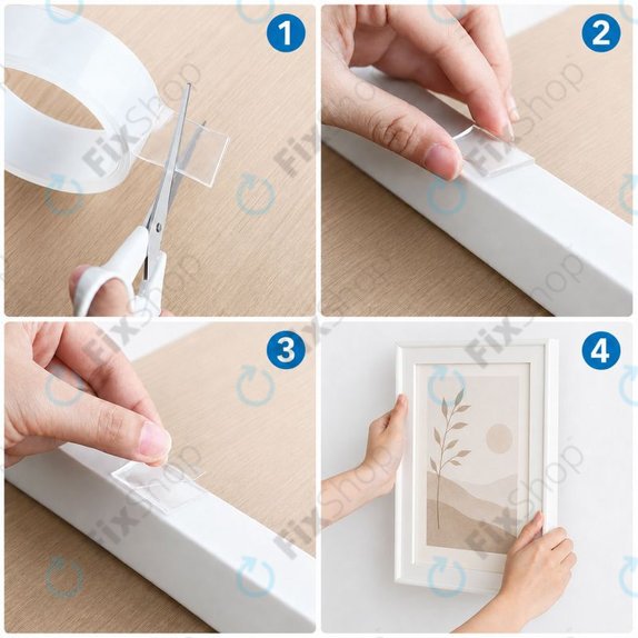 Nastro biadesivo impermeabile, 20mm x 5m x 2mm, trasparente