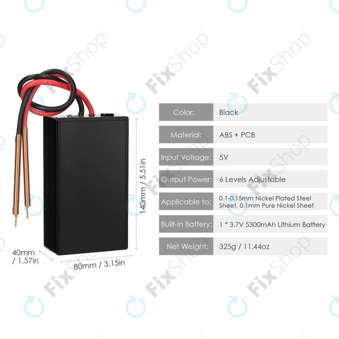 Saldatrice a punti portatile regolabile 5300 mAh, Mini SW
