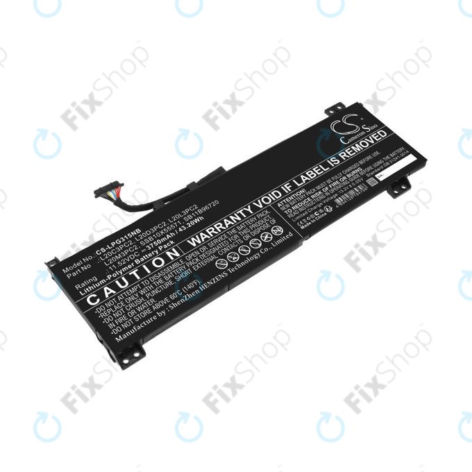 Batteria per Lenovo IdeaPad Gaming 3, L20C3PC2, Li-Pol, 3750mAh, 11.52V, HQ